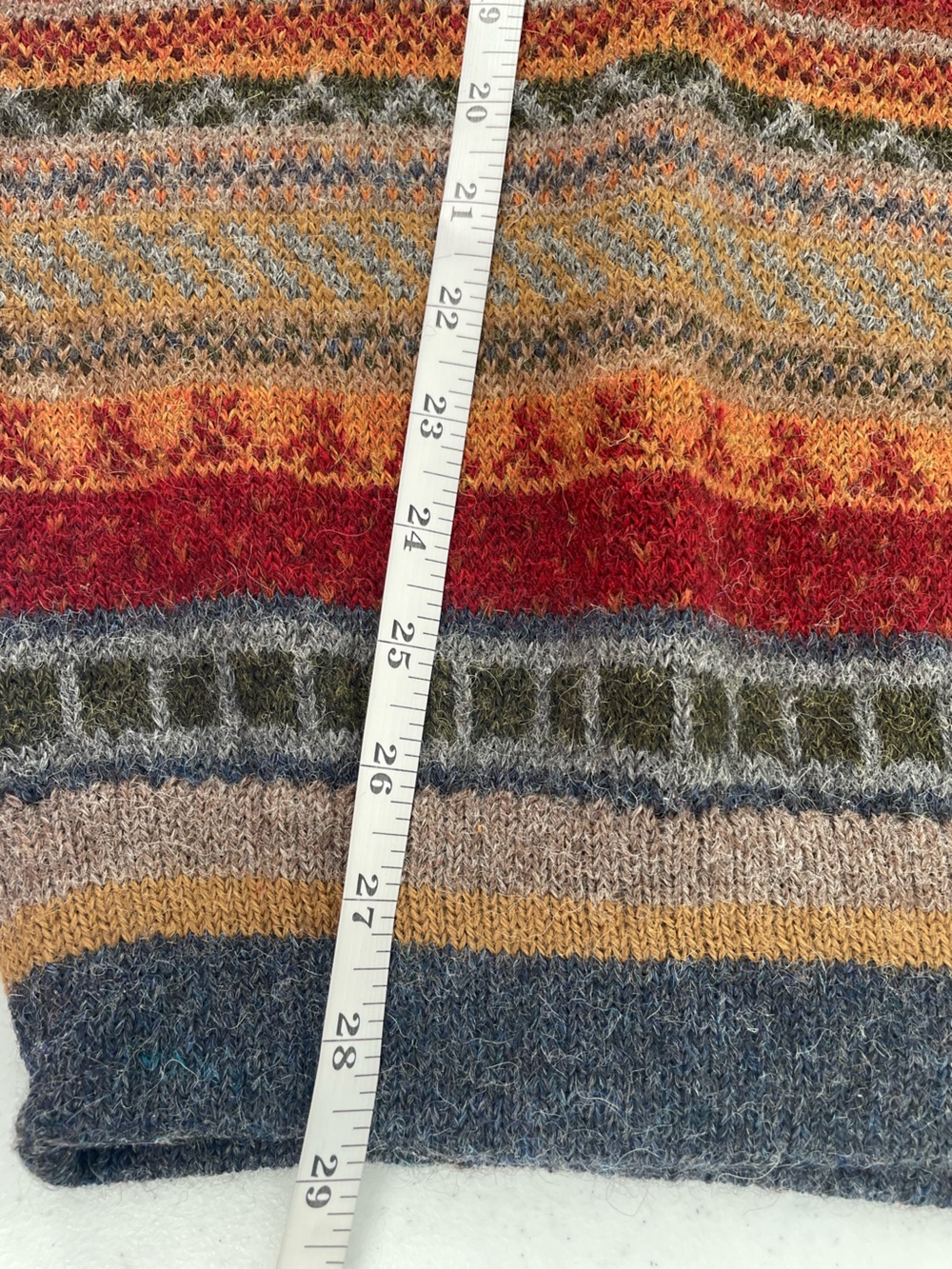 VTG Waliki 100% Alpaca Wool Quarter Zip Sweater XL Boho Geometric Grandpa Core - Picture 12 of 13